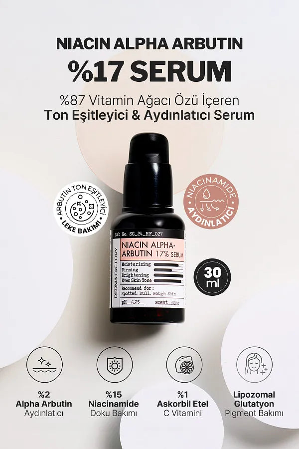 Dermafactory Niacin Alpha-Arbutin17% Serum 30ml